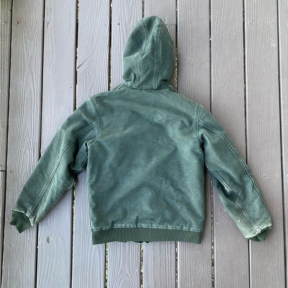 Carhartt Quilt Lined Jacket Youth XL (14/16) YYJ130 MOS Moss Green - Picture 9 of 16